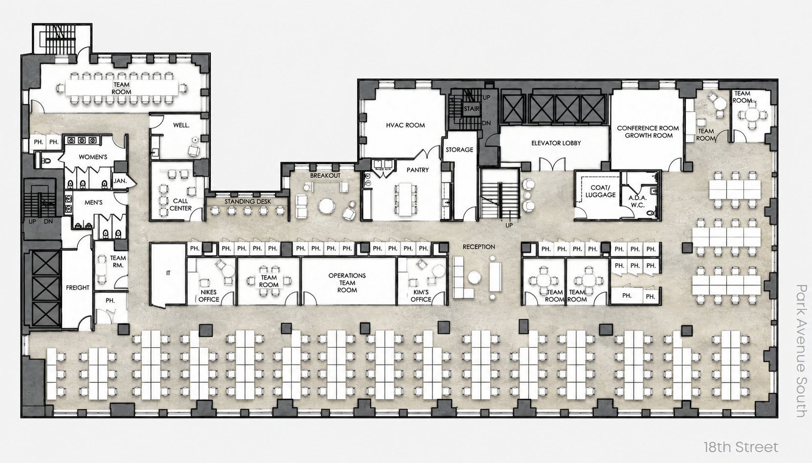 Floorplan of 215 Park Avenue South, Entire 16th floor