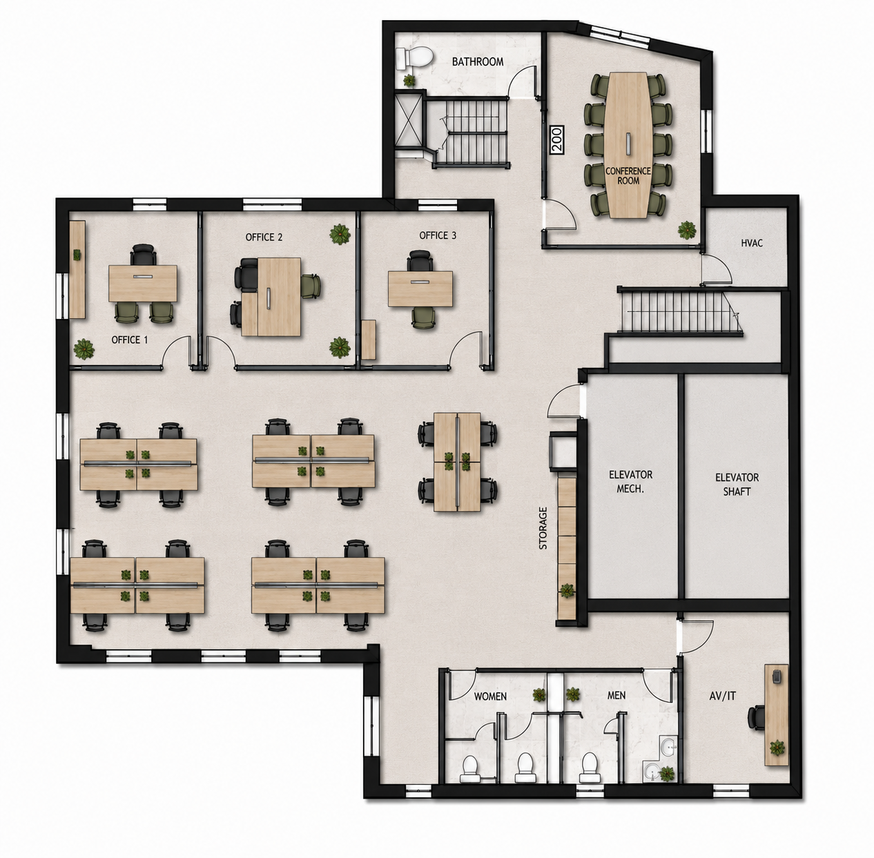 Floorplan of 11 Broadway, Entire 22nd floor