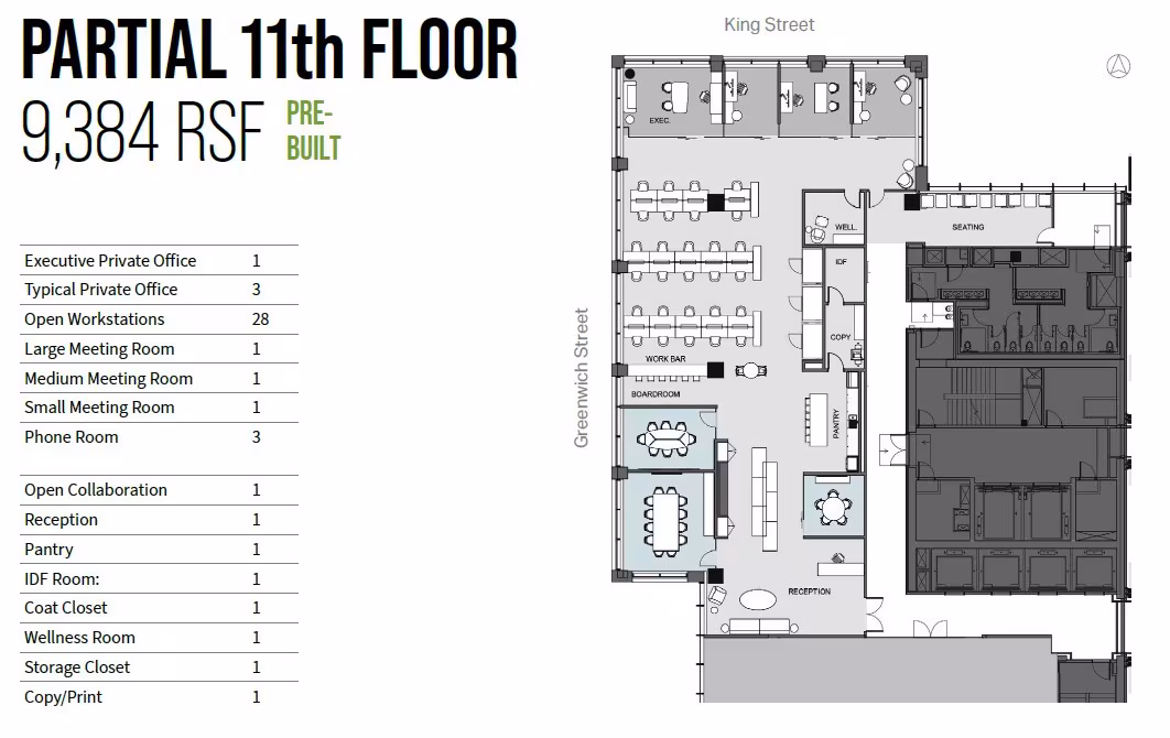 Floorplan of 555 Greenwich Street, Partial 11th floor