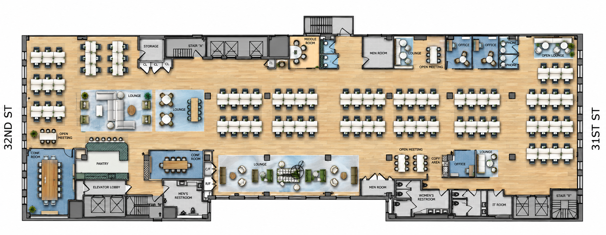 Floorplan of 6 East 32nd Street, Entire 2nd floor, Suite 200