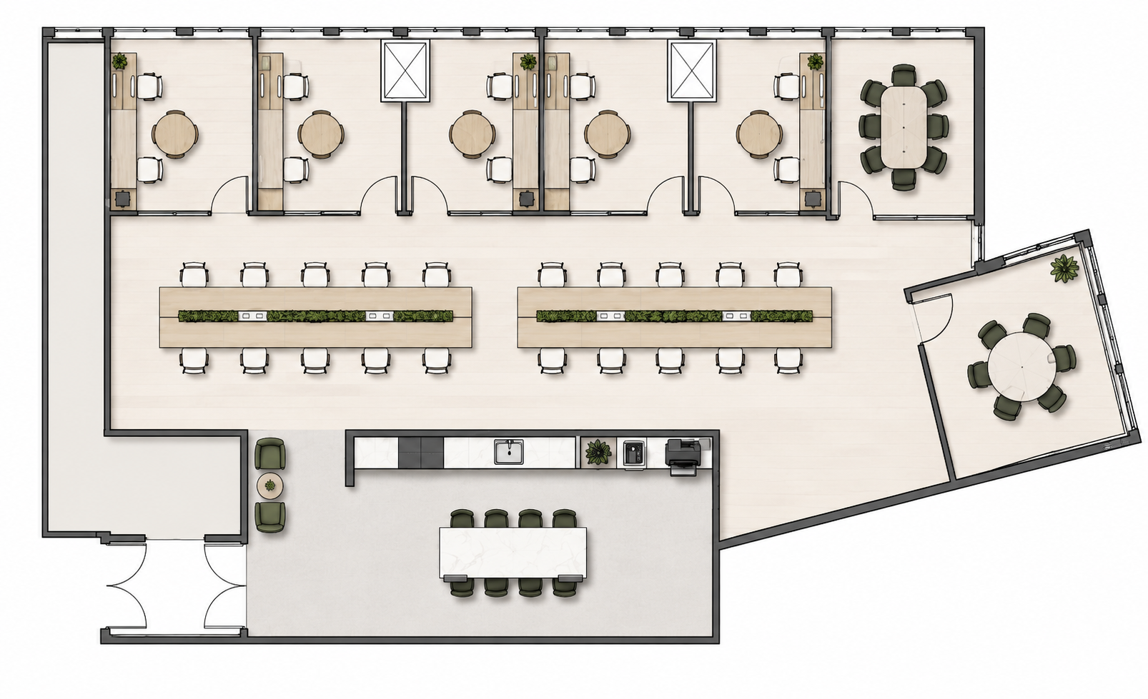 Floorplan of 4 World Trade Center, Partial 44th floor